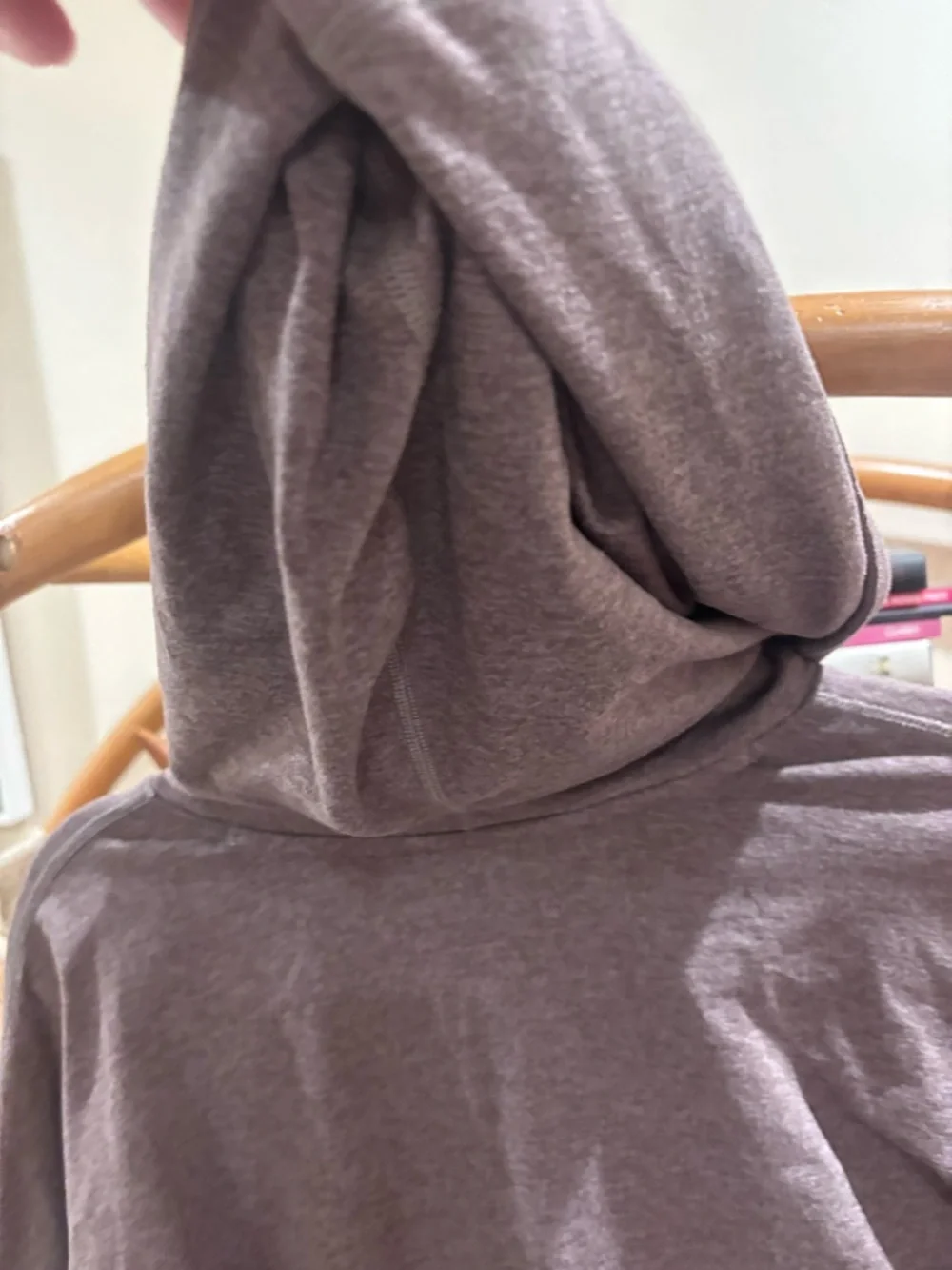 Vuori Women's Hooded Pullover Sweatshirt - Heather Mauve - Picture 5 of 5